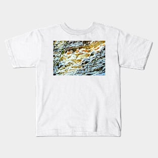 Abstract view of white and grey rocks Kids T-Shirt